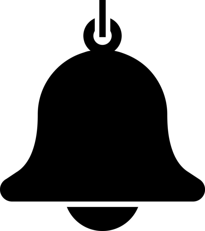 eben Stil Glocke Symbol im schwarz und Weiß Farbe. vektor