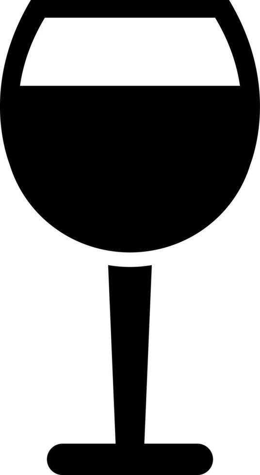 vin glas glyf ikon i platt stil. vektor