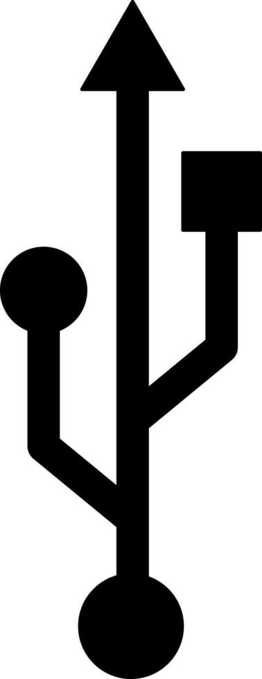uSB glyf ikon i platt stil. vektor