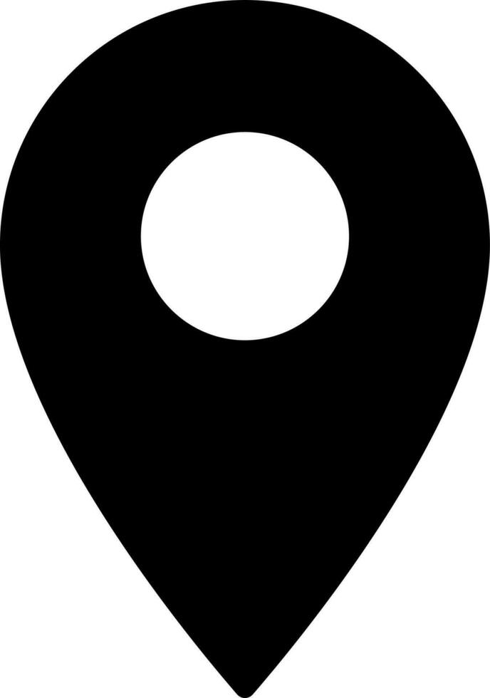 navigering stift ikon i svart och vit Färg. vektor