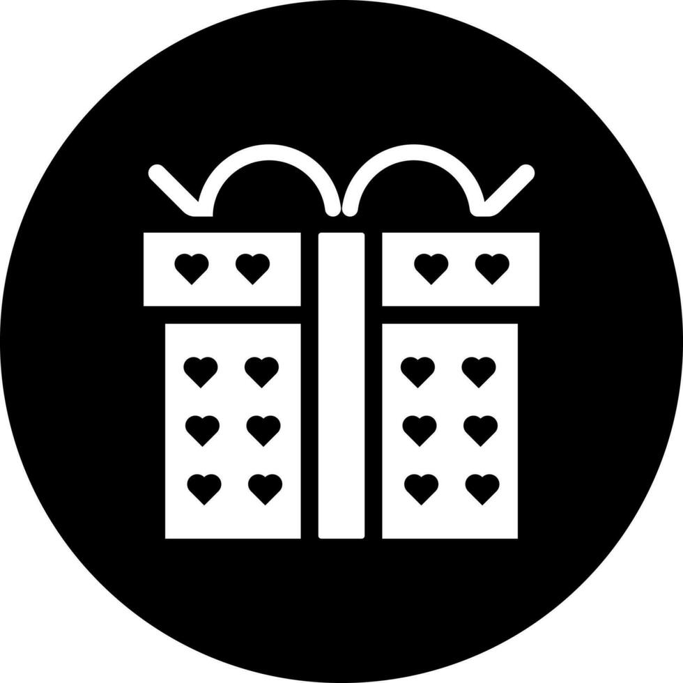 Illustration von Geschenk Box Glyphe Symbol. vektor