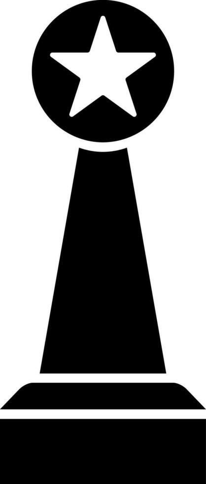 glyf stjärna trofén ikon eller symbol. vektor