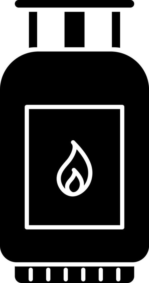 gas cylinder glyf ikon eller symbol. vektor