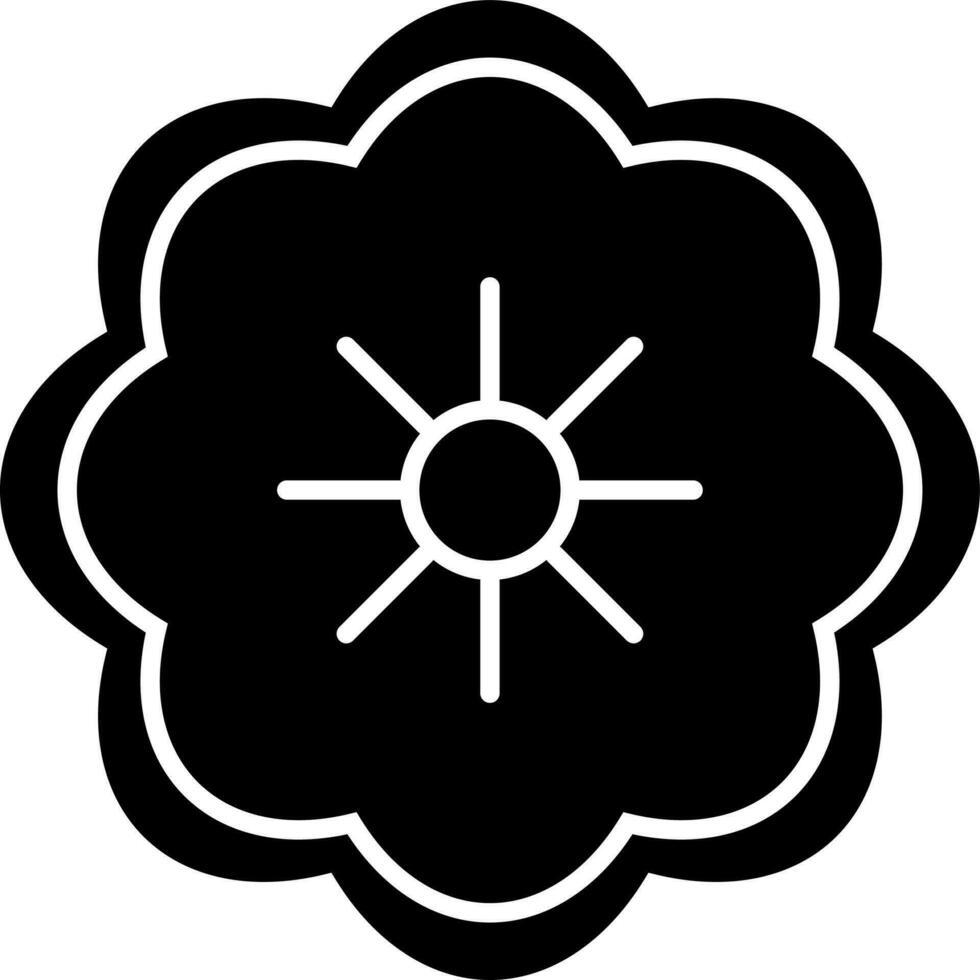 Glyphe Blume Symbol im schwarz und Weiß Farbe. vektor