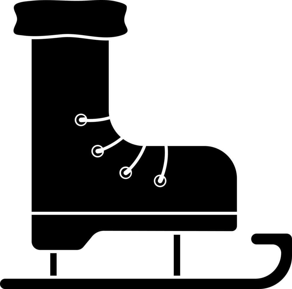 Vektor Illustration von Eis Schlittschuh im schwarz und Weiß Farbe.