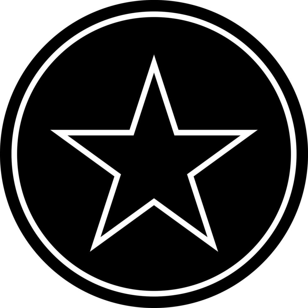 eben Stil Star oder Liebling Symbol. vektor