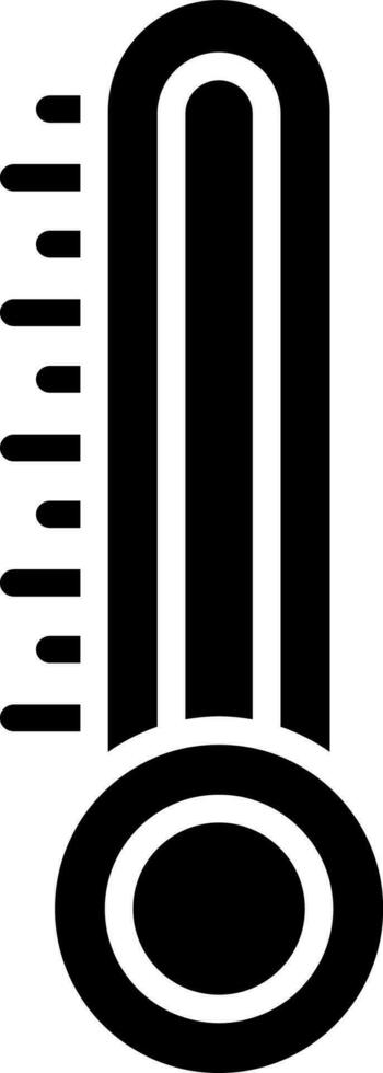 svart och vit illustration av termometer ikon. vektor