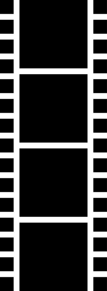 Filmstreifen Glyphe Symbol im eben Stil. vektor