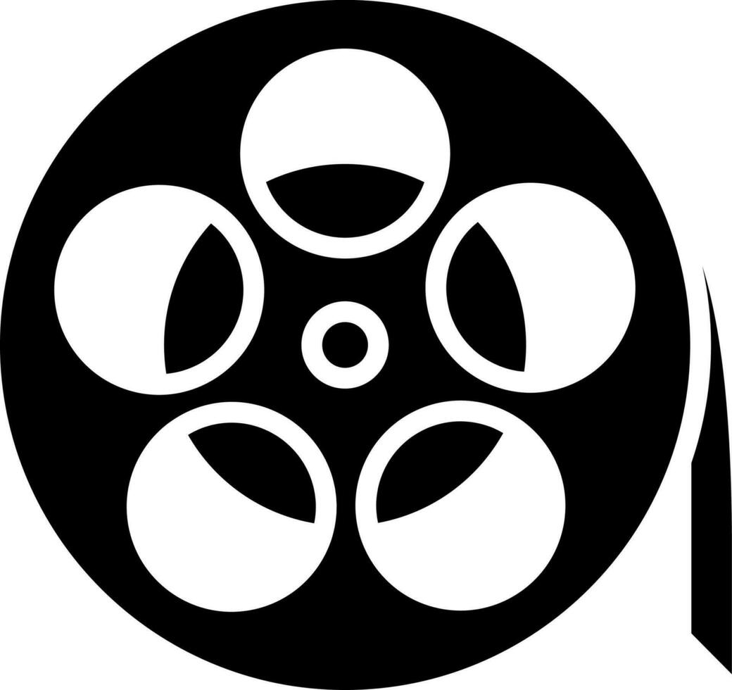 Film Spule Symbol im Glyphe Stil. vektor