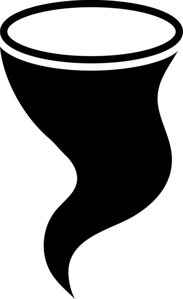 schwarz und Weiß Illustration von Tornado Symbol. vektor