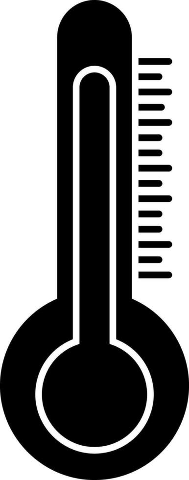 termometer ikon eller symbol i svart och vit Färg. vektor