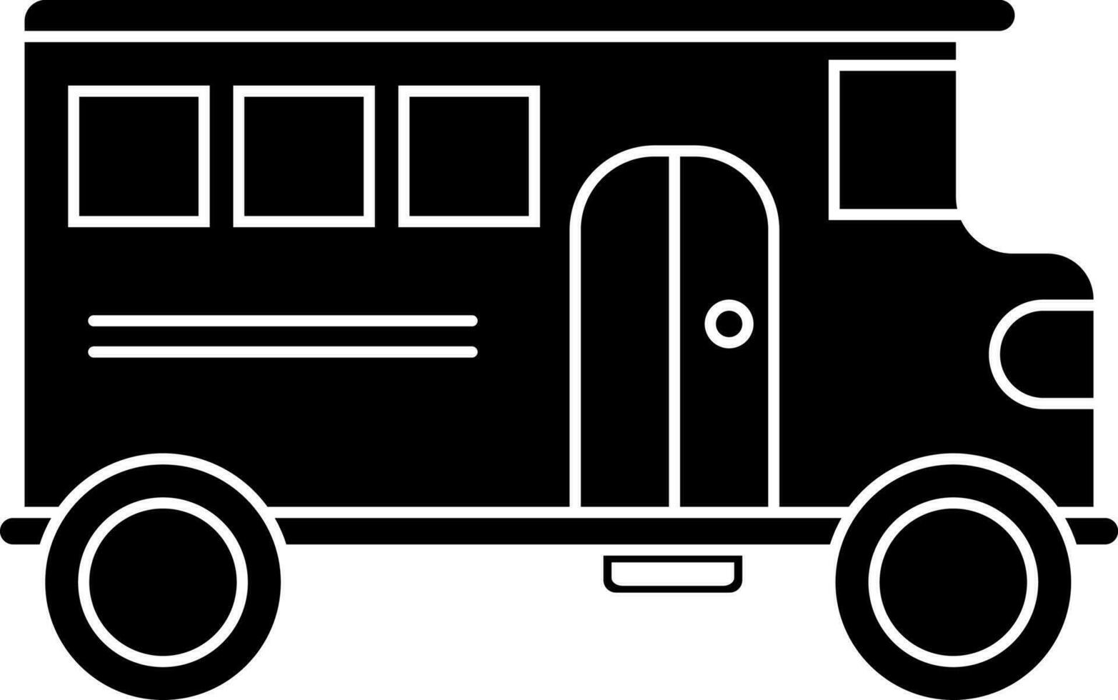 Vektor Illustration von Reise Bus Symbol.