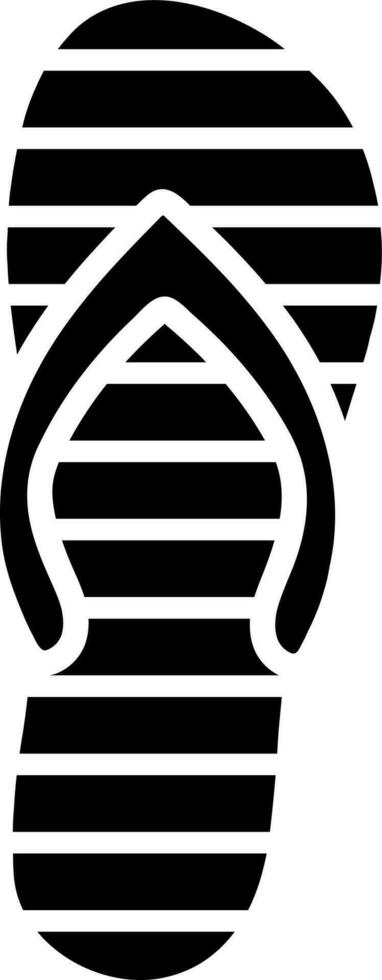Flip Flops Symbol im schwarz und Weiß Farbe. vektor