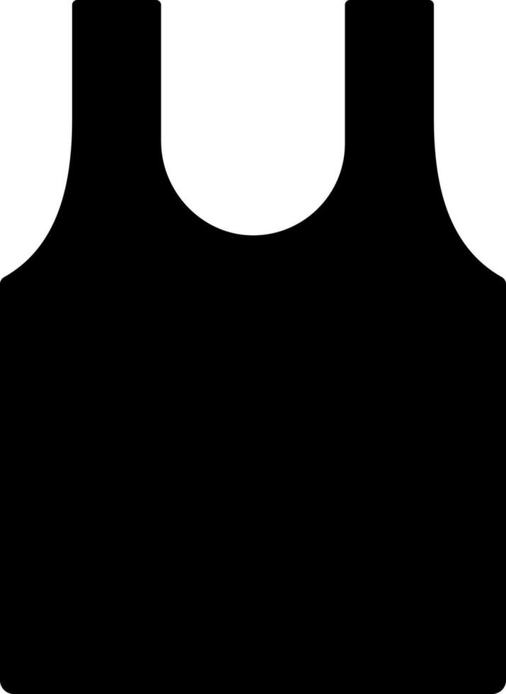 Unterhemd Symbol im schwarz Farbe. vektor