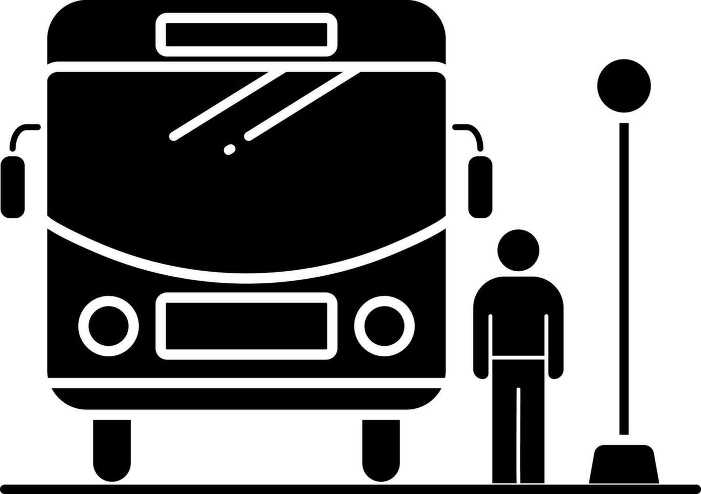 tecken eller symbol av lyx buss i platt stil. vektor