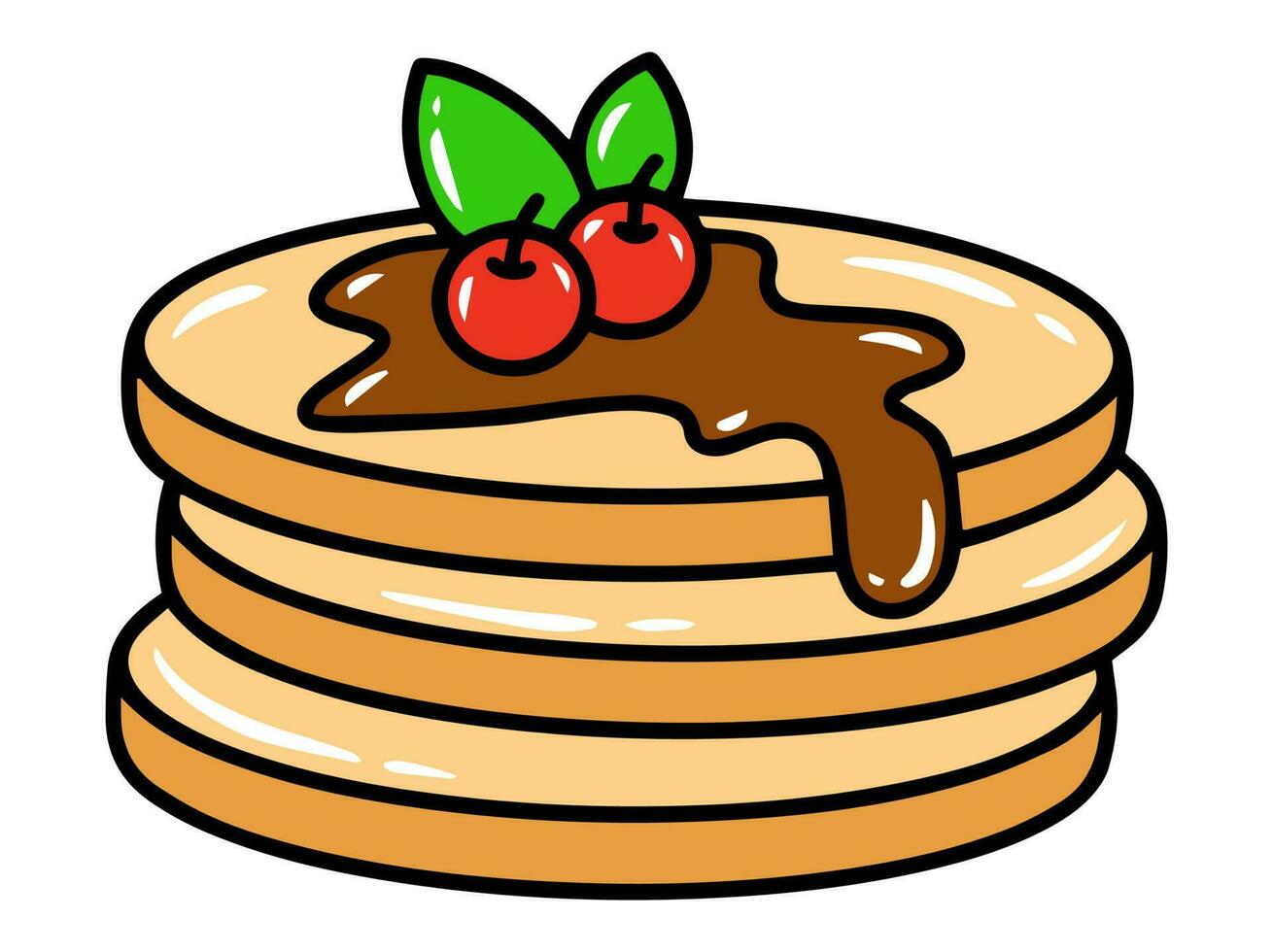 Pfannkuchen schnell Essen Clip Art Illustration vektor