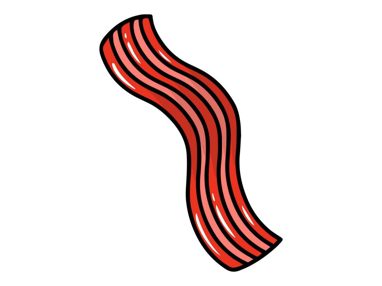 bacon snabb mat ClipArt illustration vektor