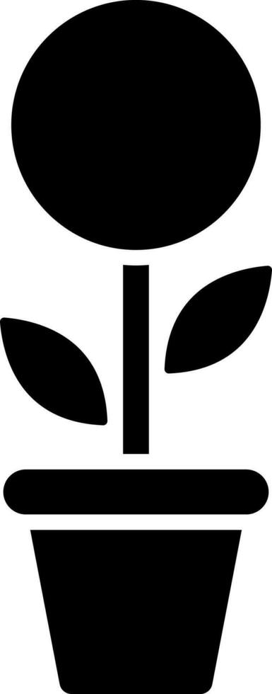 blomma växt glyf ikon eller symbol. vektor