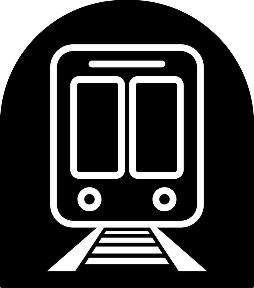 unter Tage U-Bahn Symbol im eben Stil. vektor