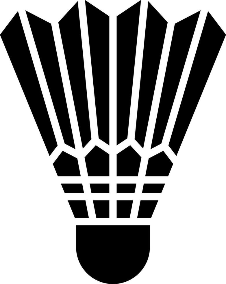 fjäderboll ikon i svart och vit Färg. vektor