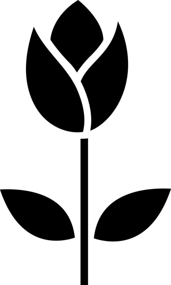 reste sig blomma glyf ikon eller symbol. vektor