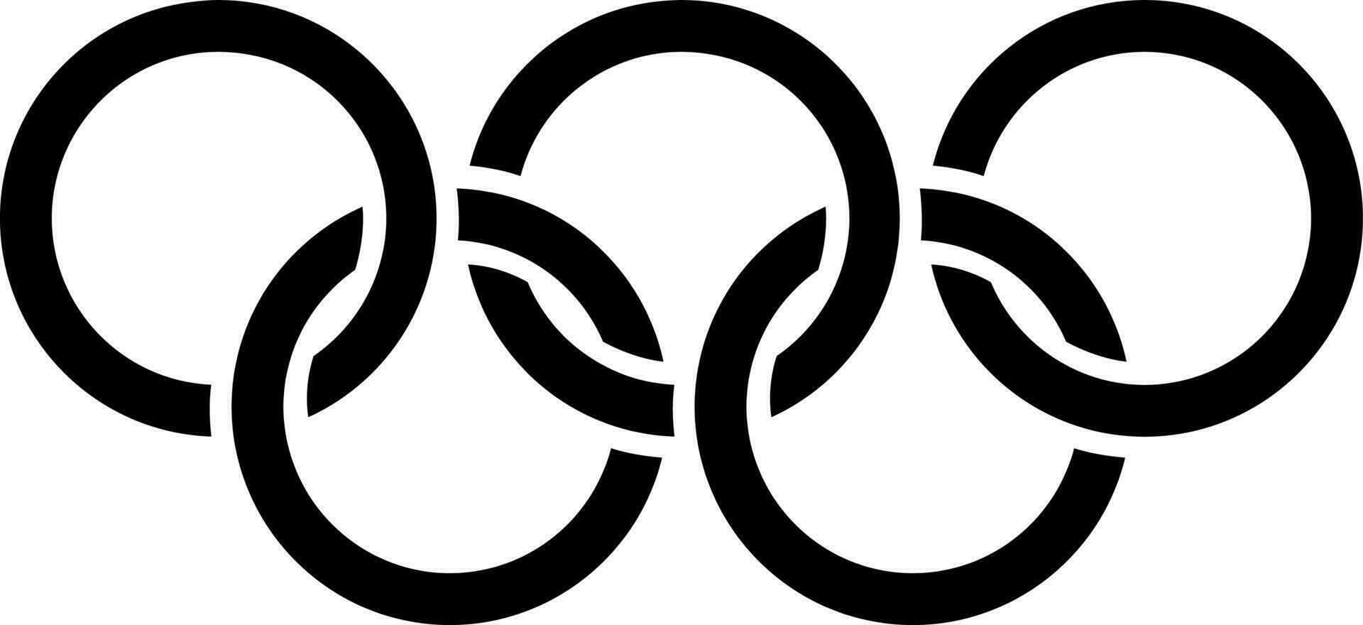 Vektor Illustration von olympisch Ringe Symbol.