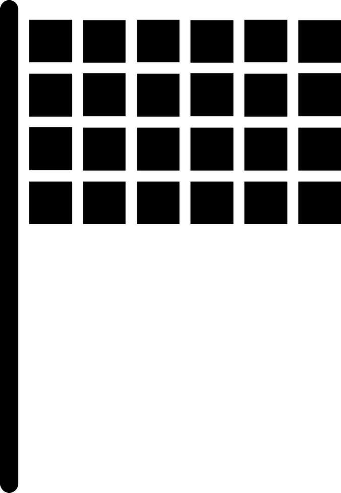 platt stil vinnare flagga ikon i svart och vit Färg. vektor