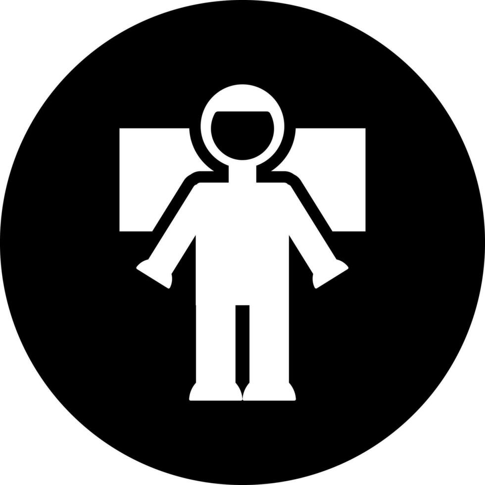 Vektor Illustration von Astronaut Symbol.