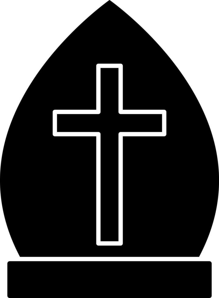 isolerat av påve ikon i svart Färg. vektor