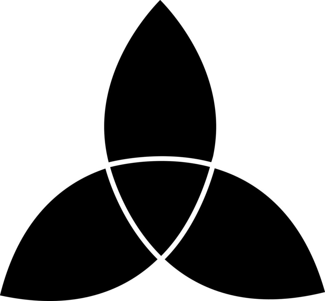 triquetra Symbol im eben Stil. vektor