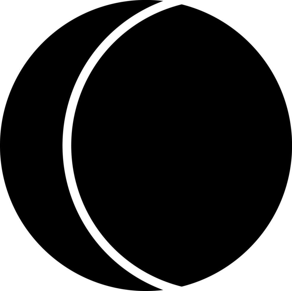 Mond Finsternis Symbol im schwarz und Weiß Farbe. vektor