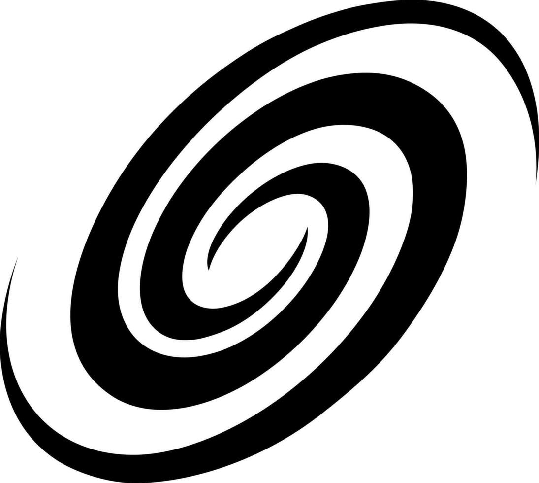 svart och vit illustration av galax ikon. vektor