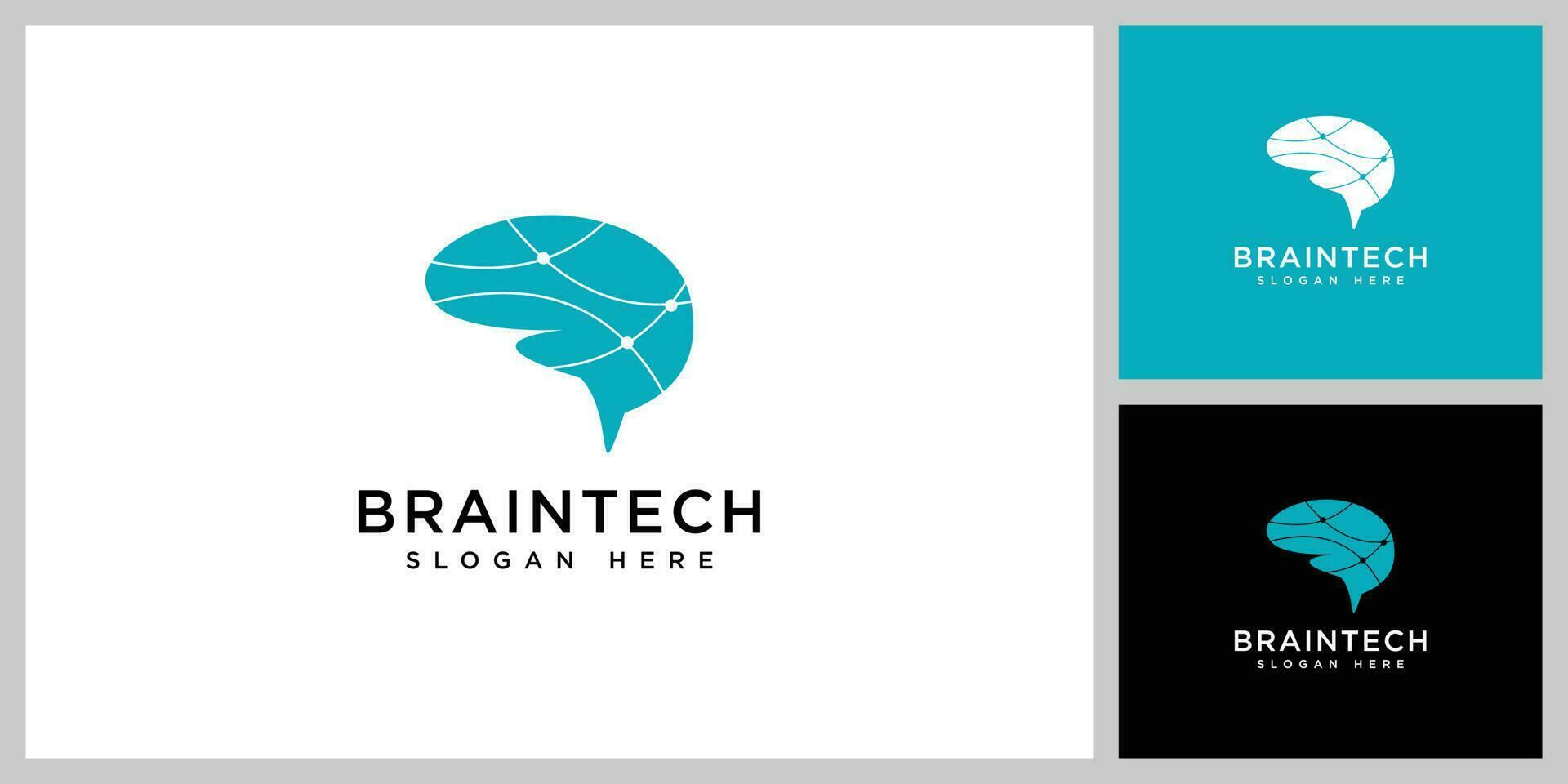 hjärna teknologi logotyp mall, digital abstrakt logotyper för kreativ innovation. digital hjärna. hjärna nav logotyp design. hjärna förbindelse logotyp vektor ikon.