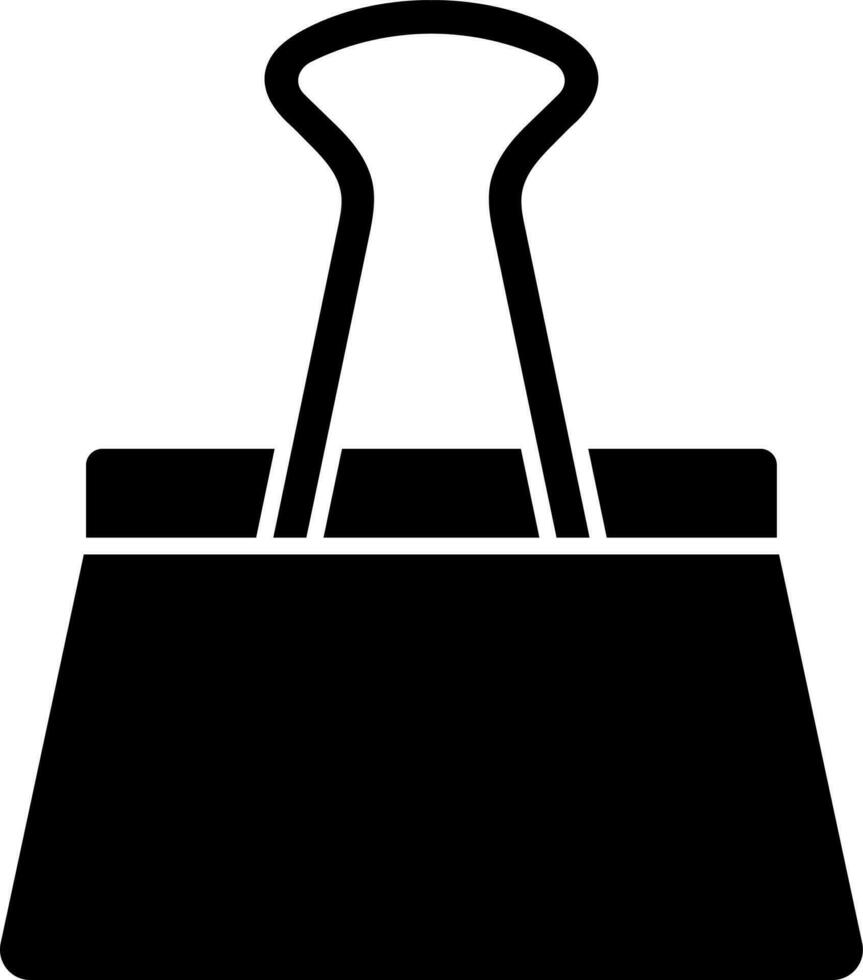 Bindemittel Clip Symbol im schwarz Farbe. vektor