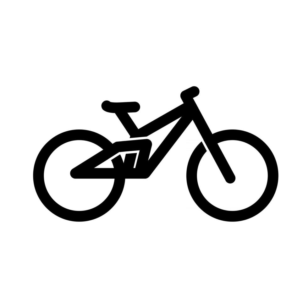 einfache Fahrradlinie Gliederung Vektor-Symbol Illustration flaches Design vektor