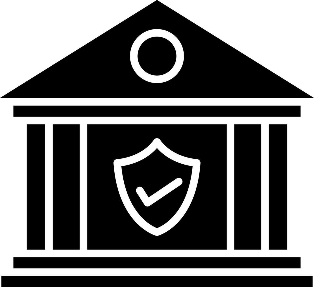 Bank Versicherung Symbol oder Symbol. vektor