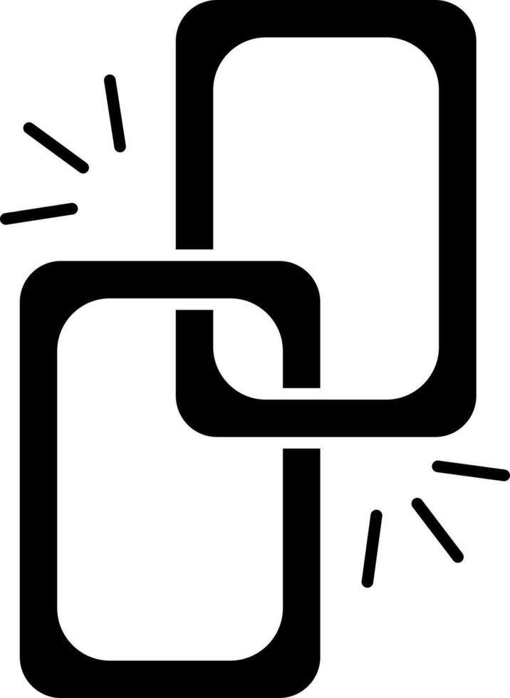 Zeichen oder Symbol von Verknüpfung im schwarz Farbe. vektor