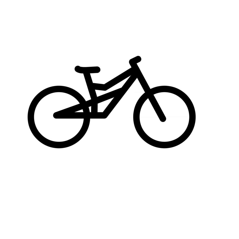 einfache Fahrradlinie Gliederung Vektor-Symbol Illustration flaches Design vektor