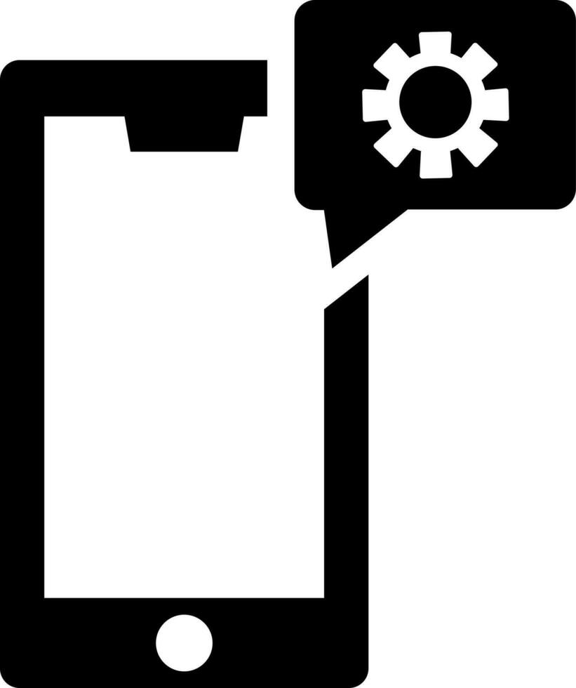 Handy, Mobiltelefon Rahmen Symbol im schwarz und Weiß Farbe. vektor