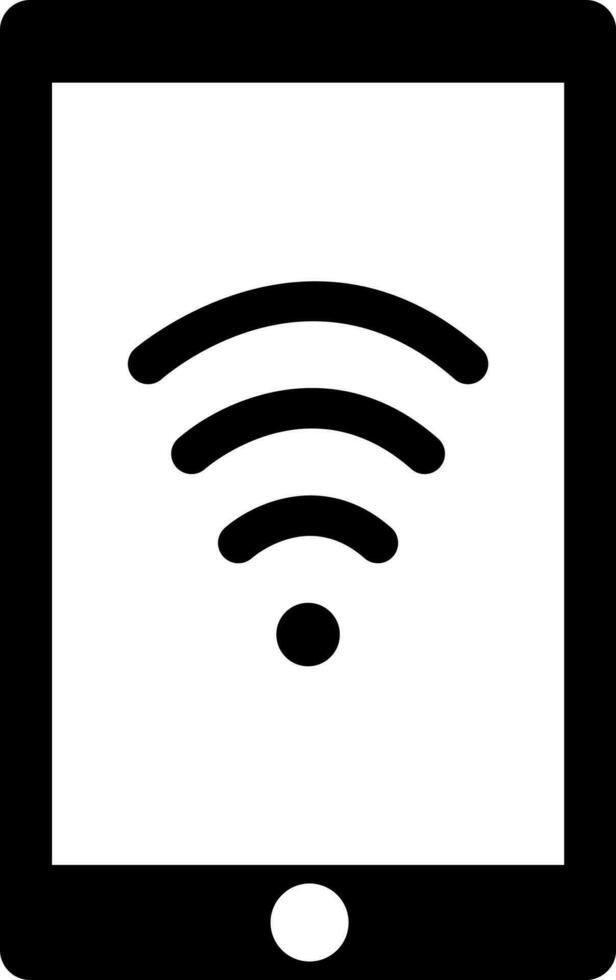 Smartphone W-lan in Verbindung gebracht Symbol oder Symbol. vektor