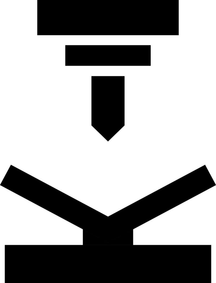 Metall Biegen Symbol im eben Stil. vektor