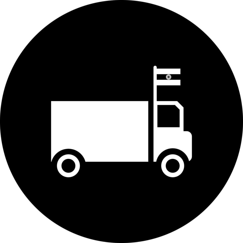 National LKW Glyphe Symbol oder Symbol. vektor