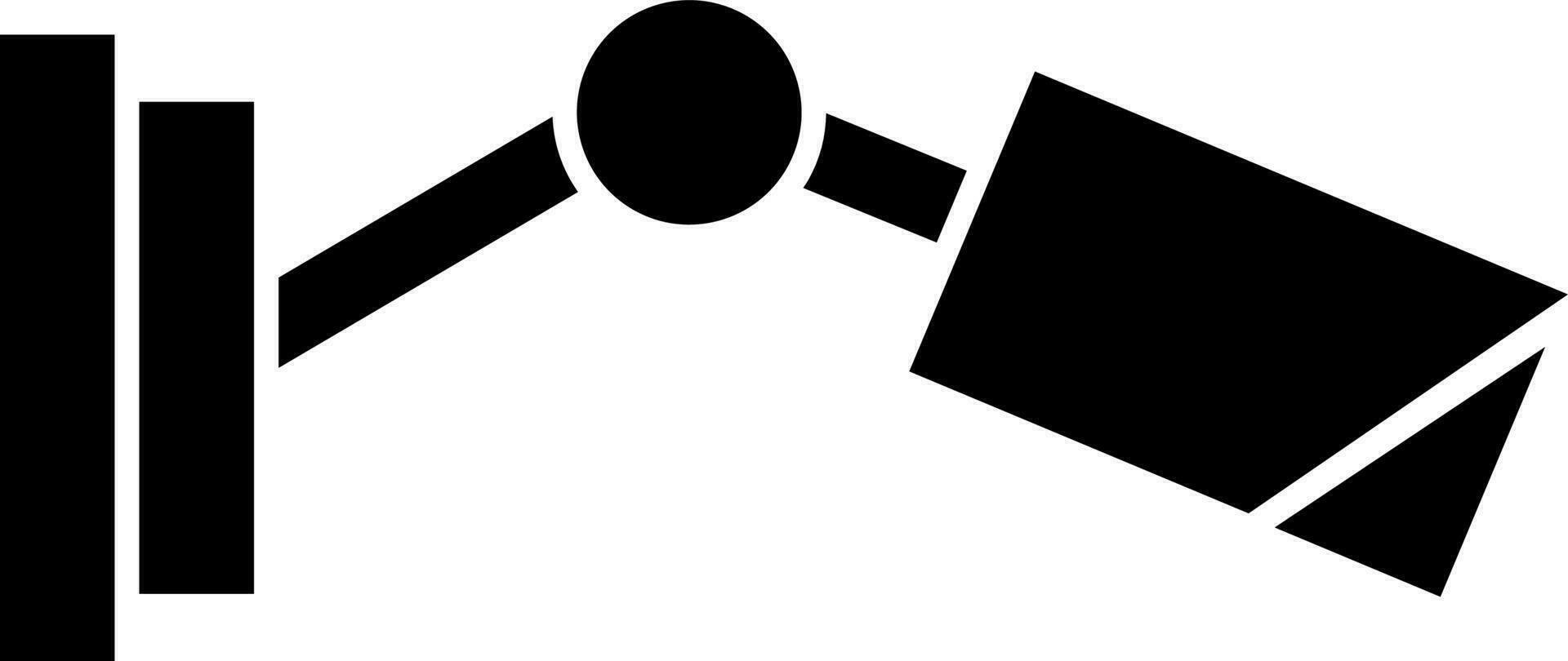 illustration av svart säkerhet kamera ikon. vektor
