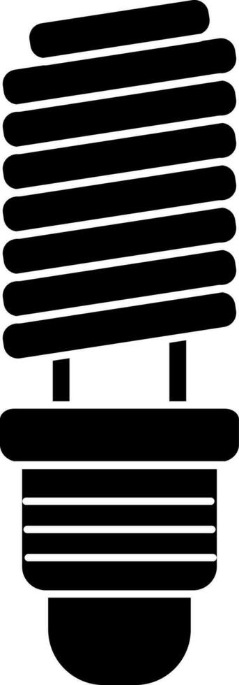 cfl Glödlampa ikon i svart och vit Färg. vektor