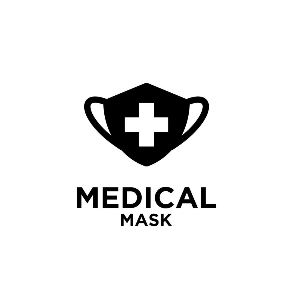 medizinische Maske Symbol Vektor Logo Vorlage Illustration Design