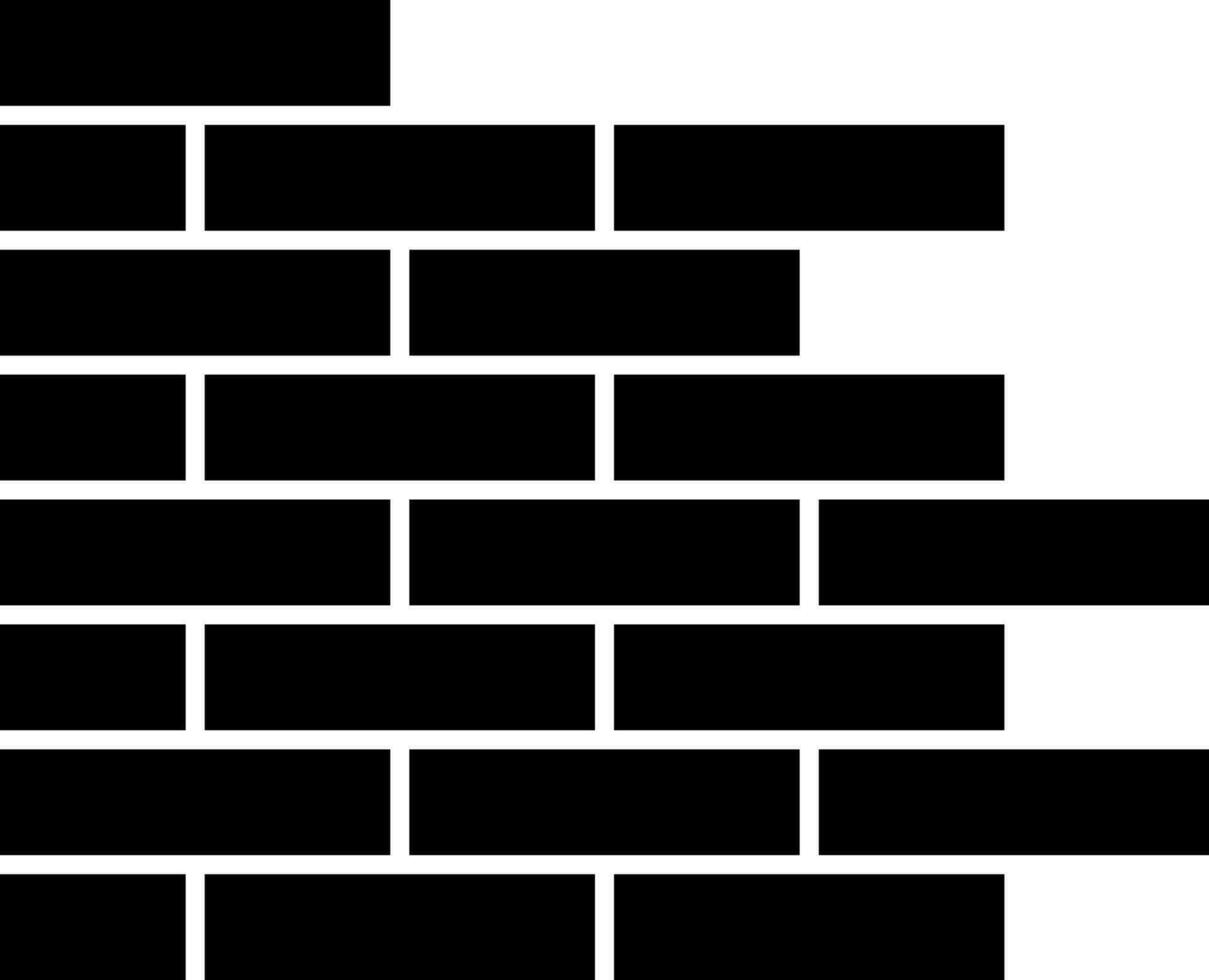 tegel vägg ikon i svart Färg. vektor