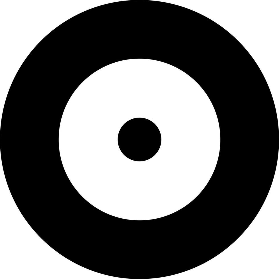 schwarz und Weiß Illustration von CD oder DVD Symbol. vektor