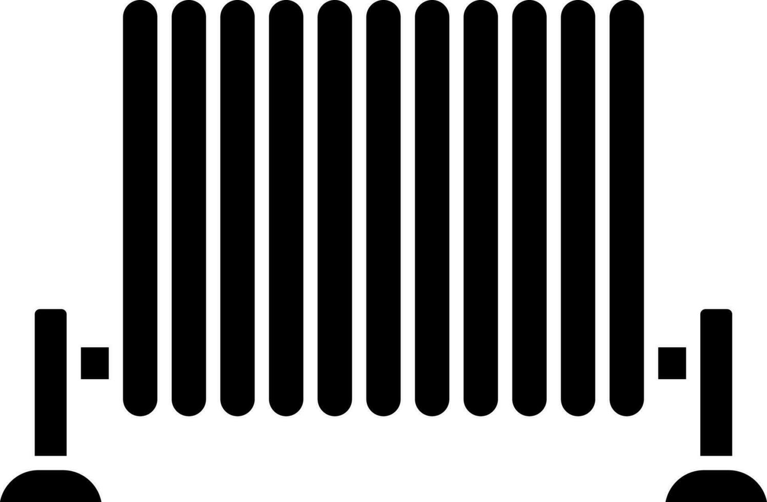svart och vit illustration av radiator ikon. vektor