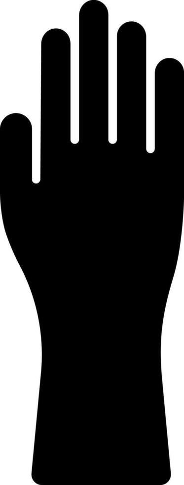 Handschuh Glyphe Symbol oder Symbol. vektor