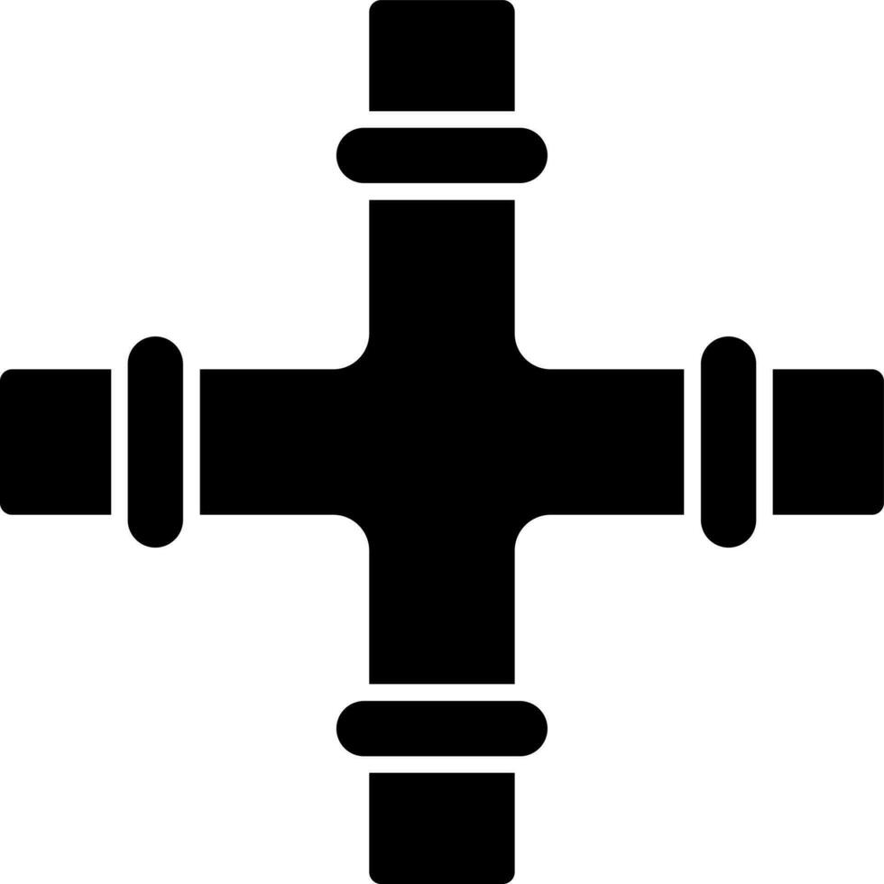 Rohr passend zu Glyphe Symbol im eben Stil. vektor